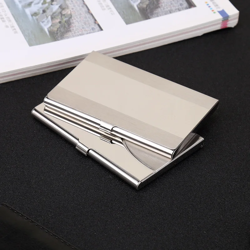 Business Card Case ID Case Credit Card Box Name Card Holder Business Card Holder Classic Business Stainless Steel Slim Pocket