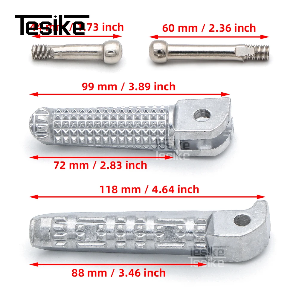 Rider Front Rear Foot Rest For Yamaha YZF R3 R25 R125 MT07 MT09 FZ6 XJ6 MT10 MT25 MT03 MT125 MT 10 25 03 125 Footrest Foot Pegs
