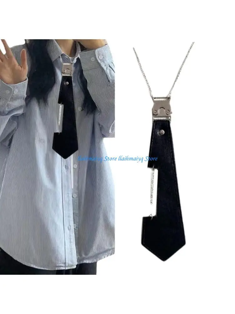 573B Uniform Pre Tied Tie Girls Senior School Lady Uniform Pre-tied Tie Elegant Look for Business and Office Use