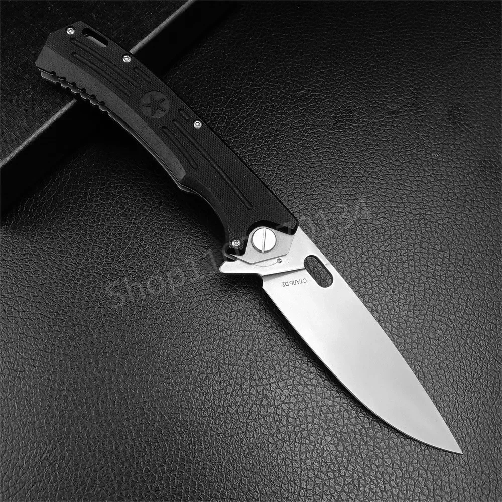 TOP Selling Russain Hokc Five Star Folding Knife Tactical D2 Steel G10 Handle Outdoor Self-defense Hunting Knives EDC Tools Gift