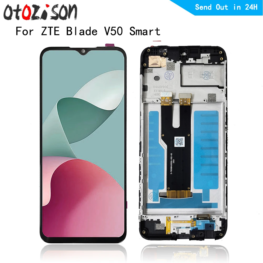 Pantalla IPS de 6,6 pulgadas con marco para ZTE Blade V50, pantalla LCD inteligente, montaje de digitalizador táctil, módulo de pantalla para ZTE Blade V50 Smart