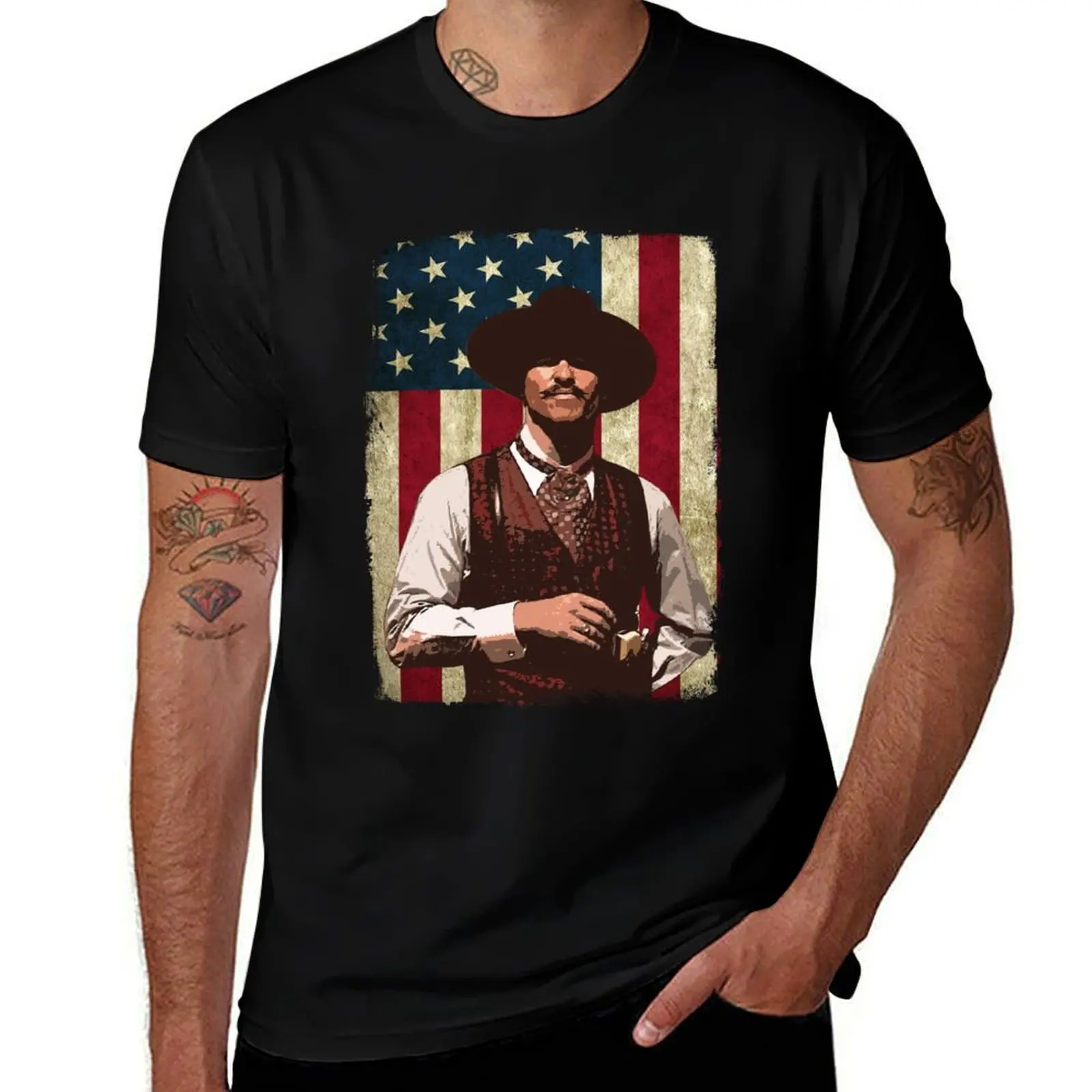 

Doc Holliday American Flag T-Shirt summer clothes kawaii clothes summer 2025 outfits for men