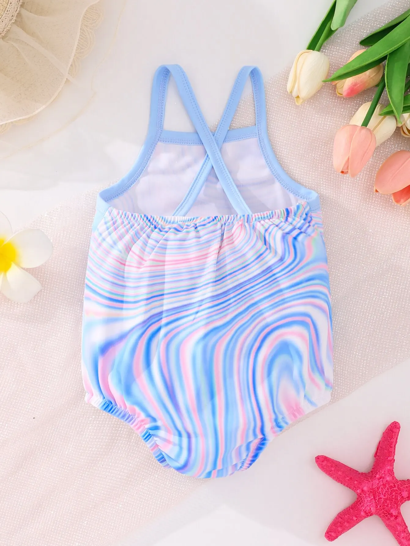 Baby Girls Summer Bathing Suit Holiday Seaside Travel New Sweet Comfortable Casual Cool Suspender One-piece Briefs Swimsuit