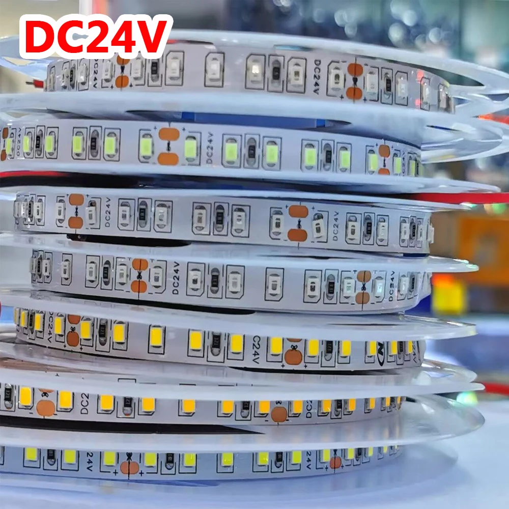 12V 24V LED Strip Light SMD 2835 120Leds/m No Voltage Drop LED Tape 5m 10m 15m 20m Flexible Ribbon Diode Ice Blue Red Green Pink