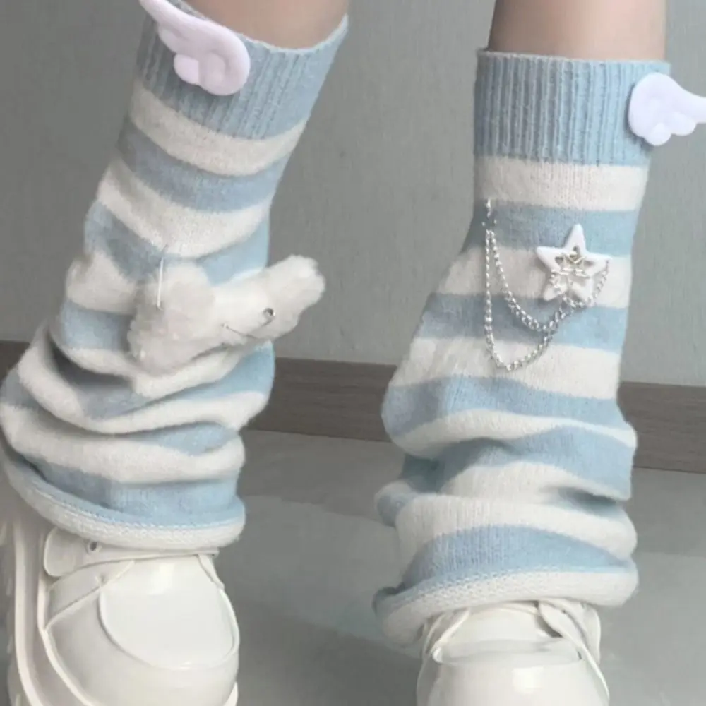 Y2K الأصلي تدفئة الساق ثقافة فرعية النمط الياباني ترهل الجوارب Harajuku نمط أجنحة Harajuku الجوارب