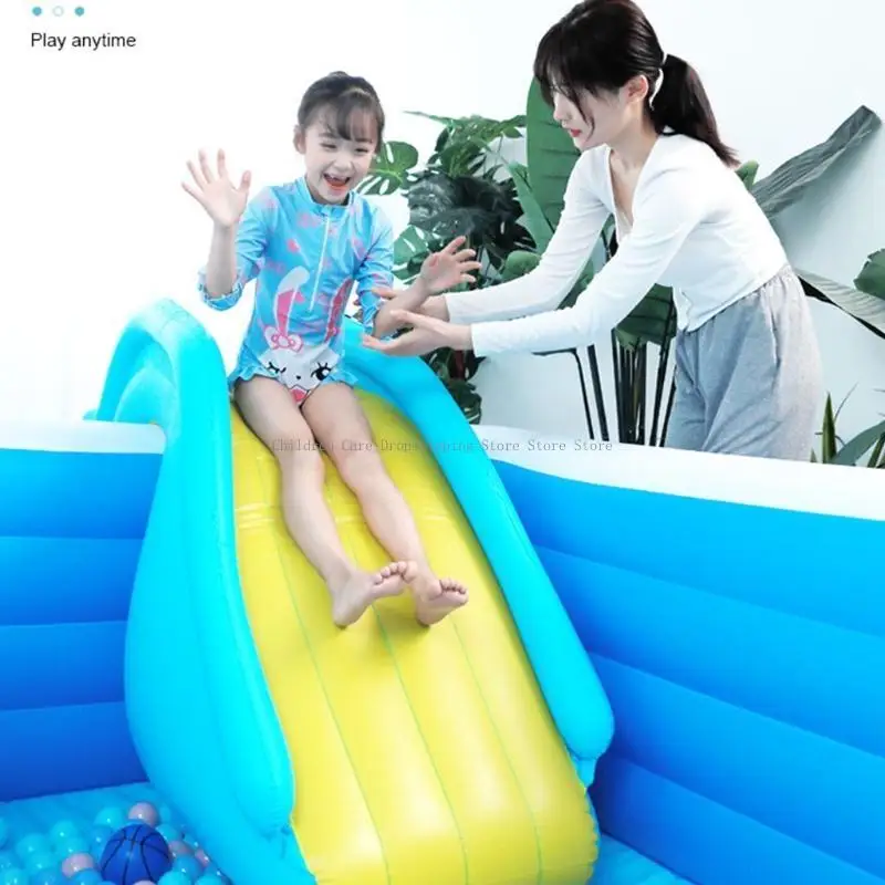  Inflatable Water Slide for Toddler Wider Steps Water Slide Family Activity Toy