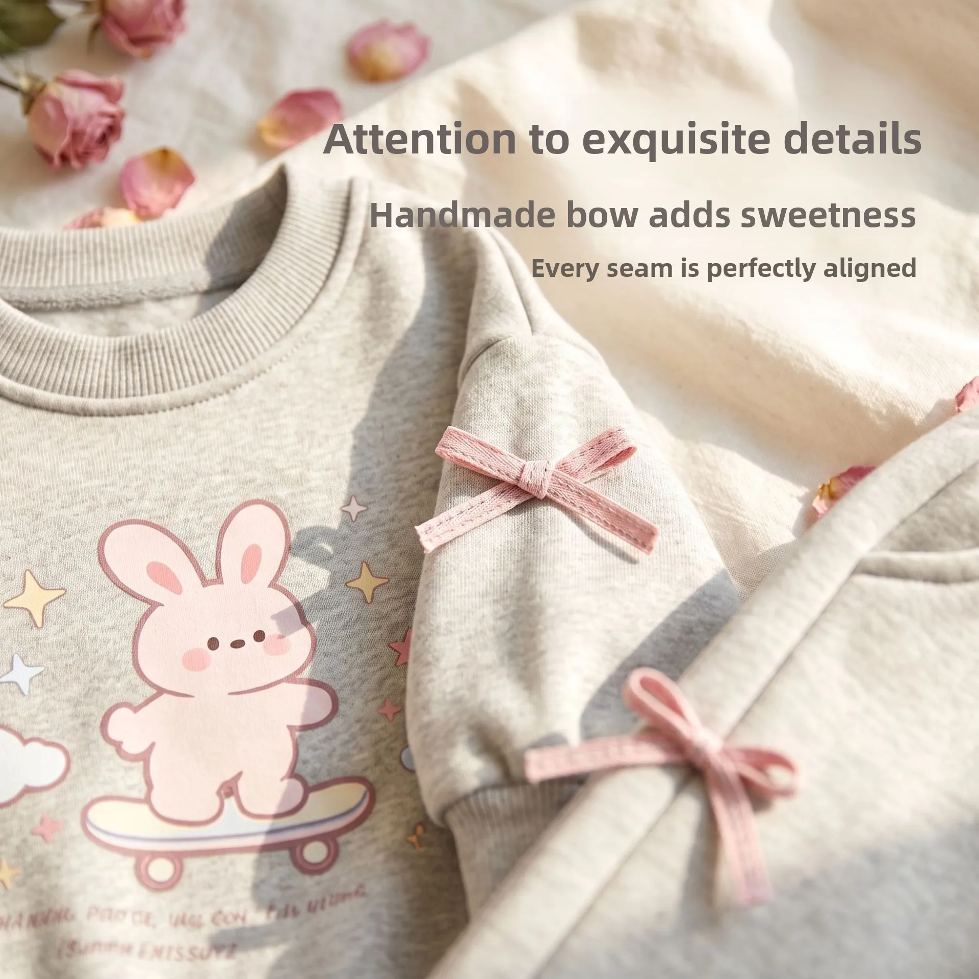 2026 Neues Baby-Mädchen Frühlings- und Herbst-Set Neues Kinder-Freizeitset mit Langarm-Cartoon-Hoodie und Hose Zweiteiliges Set 100-140 – Detail 3