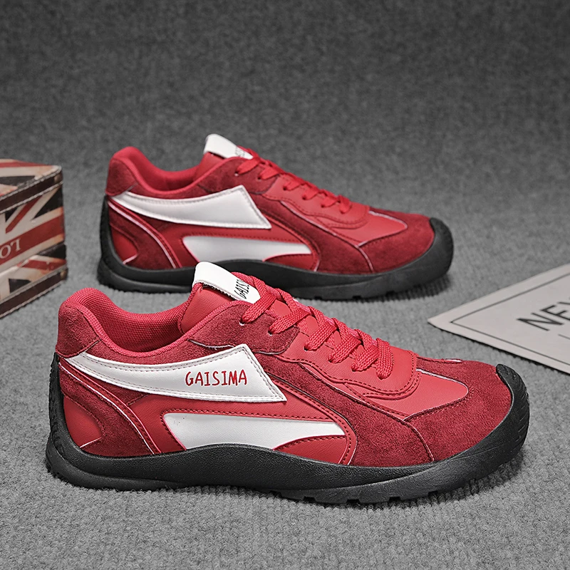 

Классические черные мужские гоночные туфли, универсальная оригинальная повседневная обувь, дышащая мужская обувь из синтетической кожи с круглым носком