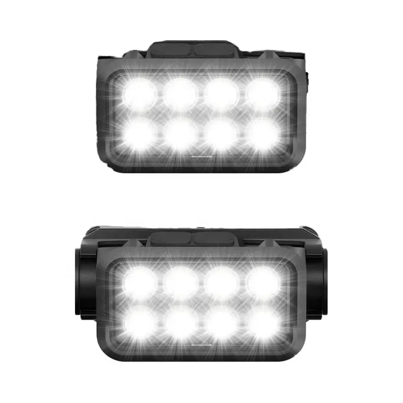 

2 Pack Rechargeable 8 Light Emitting Diode 2500 Lumens Headlight Ultra Bright Waterproof Lightweight Headlight Outdoor Camping
