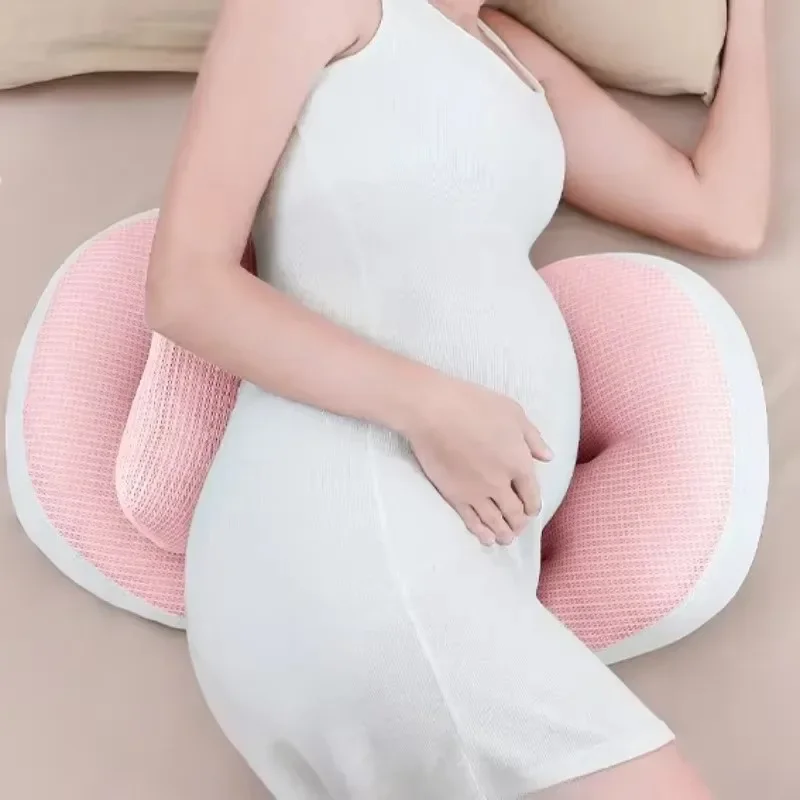 Almohada de soporte de cintura para embarazo, cojín corporal para mayor comodidad y almohadas abdominales, ropa de cama de maternidad, lactancia