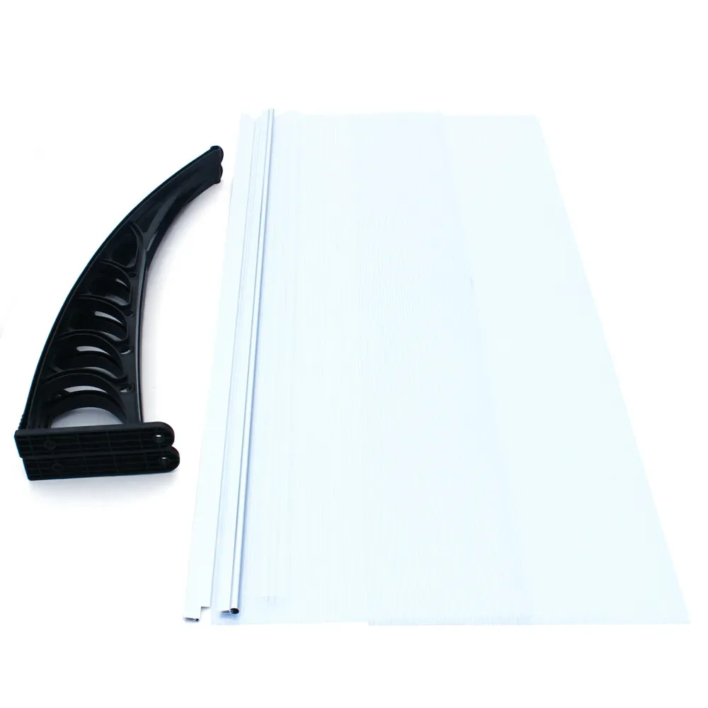 Bogentür-Überdachung, PC, PP-Material, wetterfest, UV-gewölbeständig, dreieckige Halterung für Eingangsbereich, Terrasse – Detail 6
