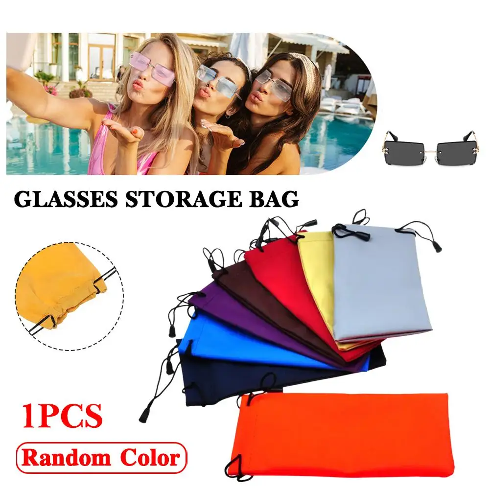 Glasses Soft Cloth Bags Sunglasses Bags Solid Color Myopia Bags Customized Glasses Pouch Eyewear Drawstring Accessories Cas O6C7