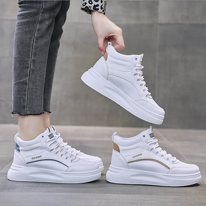 Maogu Woman Platform Fashion Shoes Casual Sneakers White Sports Shoe Ladies Boot Round Toe Elegant Autumn Women Warm Ankle Boots