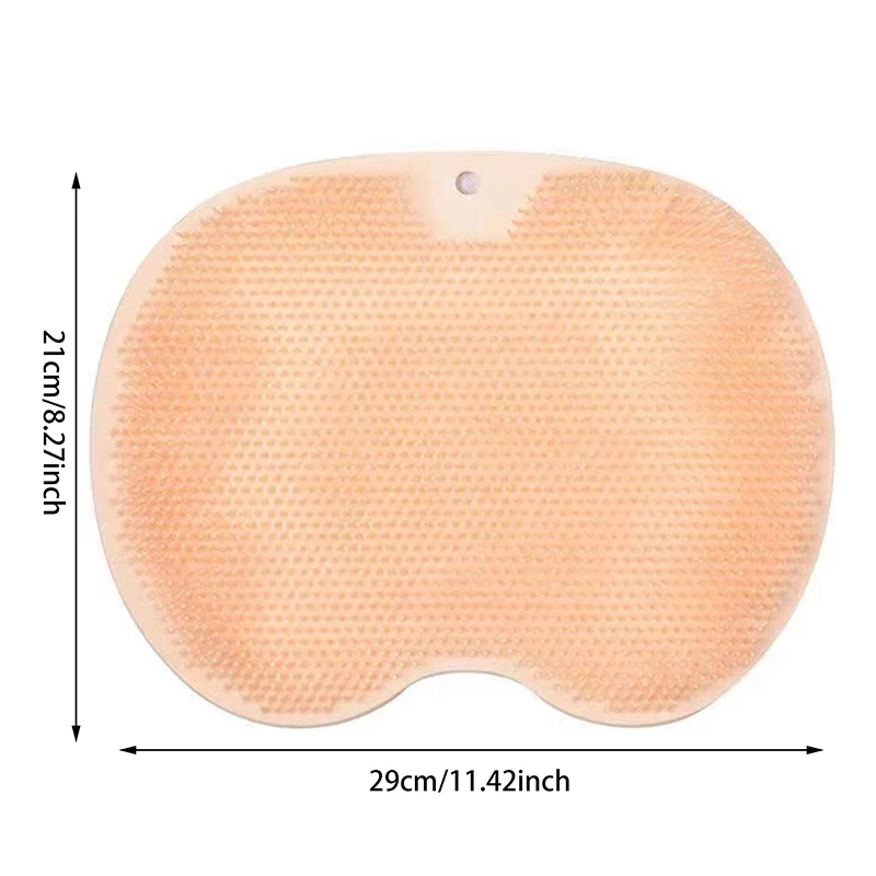 Exfoliating Shower Massage Mat Non-Slip Bath Scrub Pad Foot Wash Pad Bathroom Wall Mounted Mat Rub Back Sucker Brushes Pad