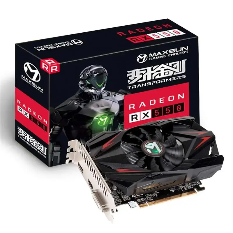 Top AMD RX 550 4GB Graphics Card GDDR5 128Bit DVI HDMI DP PCI-E 3.0 14nm Computer PC Radeon GPU Placa De Video