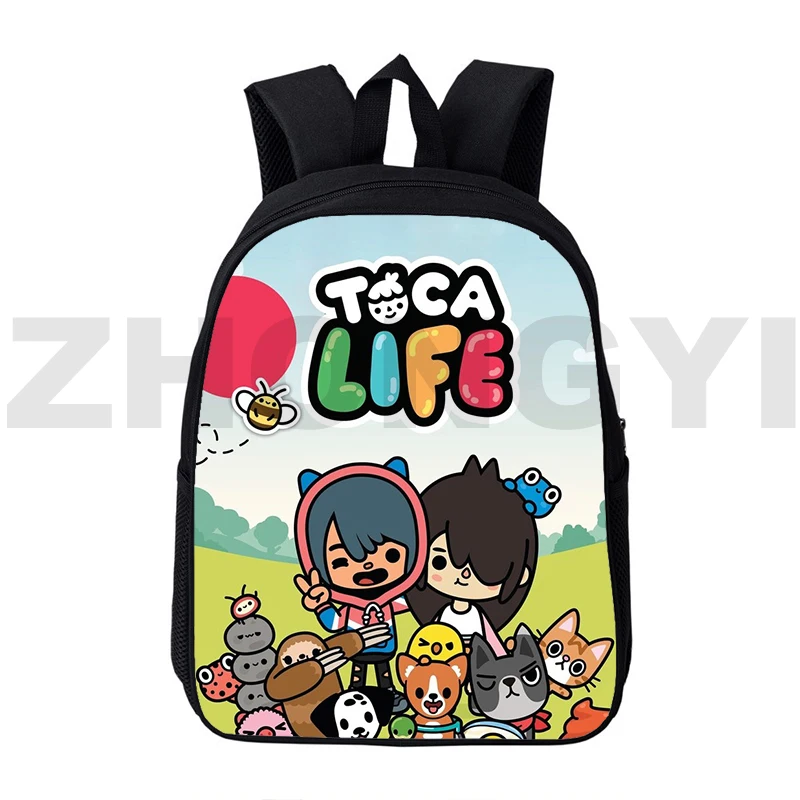 

3D Anime Toca Life World Game Backpacks for School Teenagers Girls 16 Inch Bag Pack Travel Men Toca Boca Kawaii Bag Kids