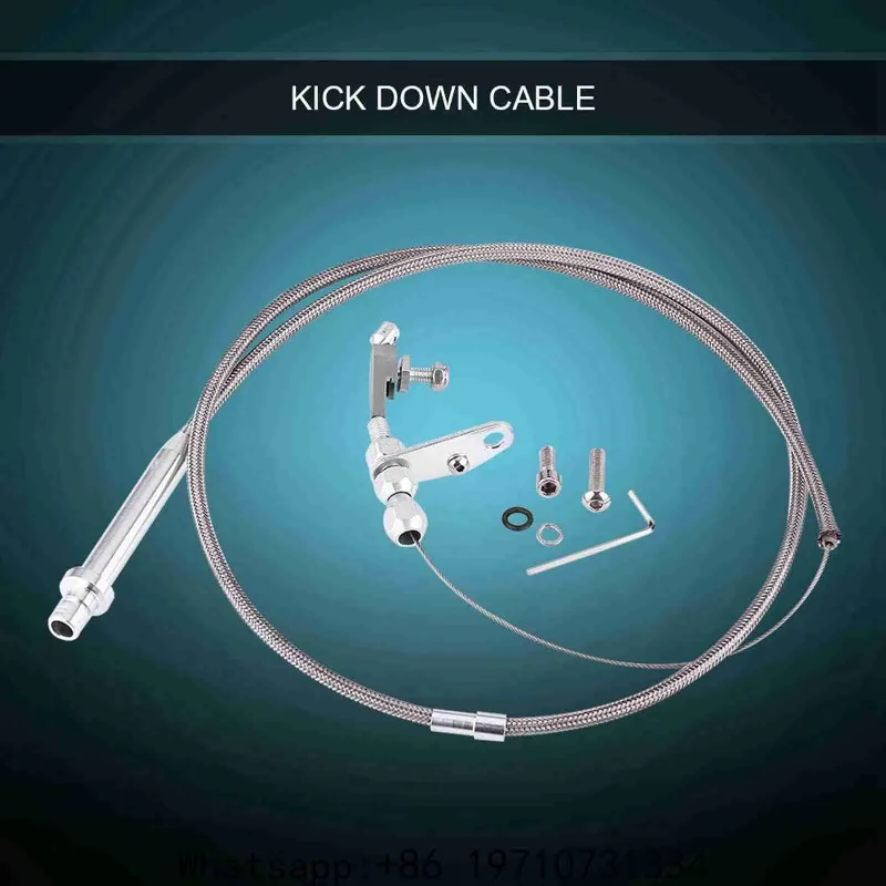 Generic Kickdown Cable for TH350 – Braided Stainless Steel Detent Cable for Turbo 350 Transmission