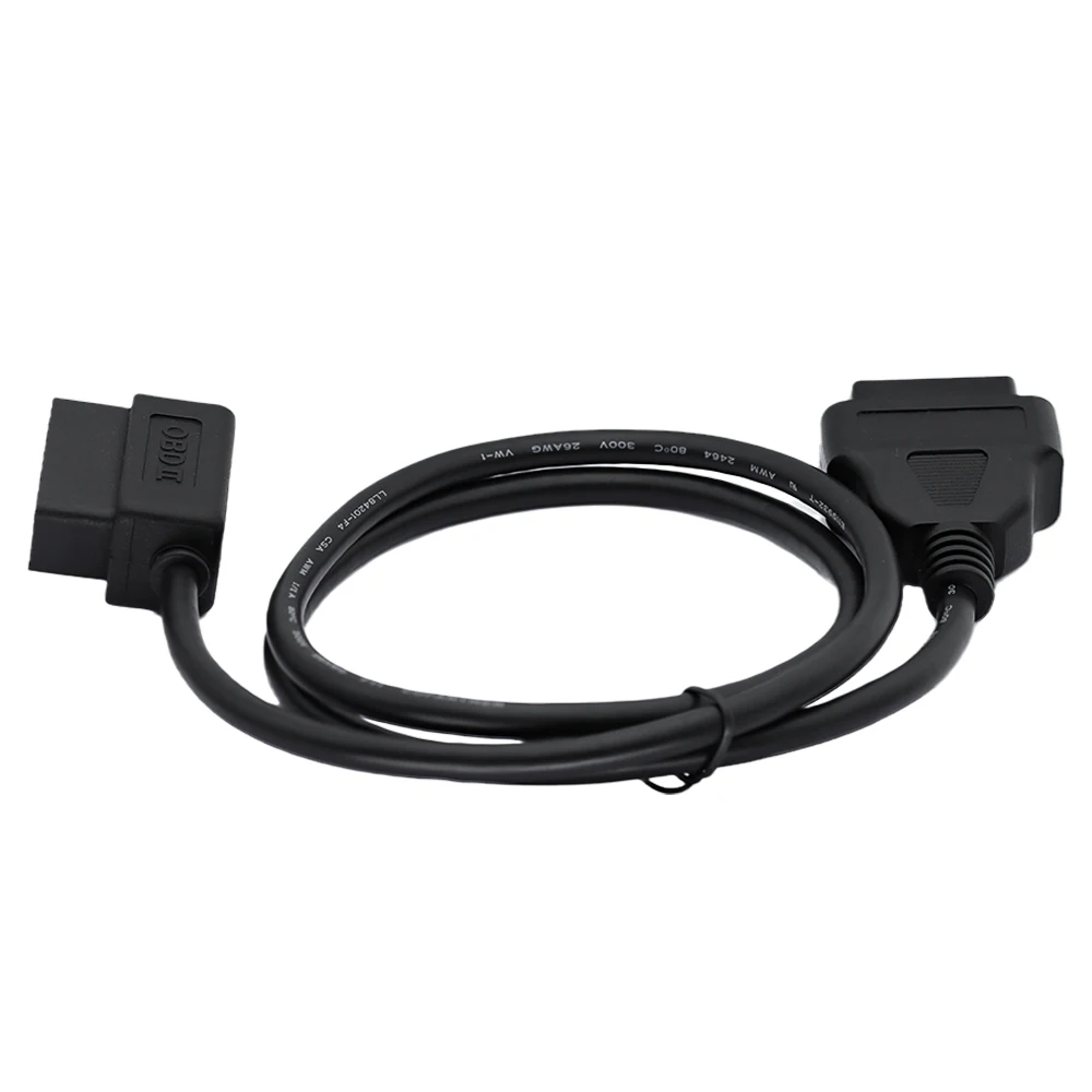 Connecteur d'extension OBD2 16 broches pour outil de Diagnostic de voiture, câble de Diagnostic OBDII, adaptateur mâle à femelle, câble d'extension