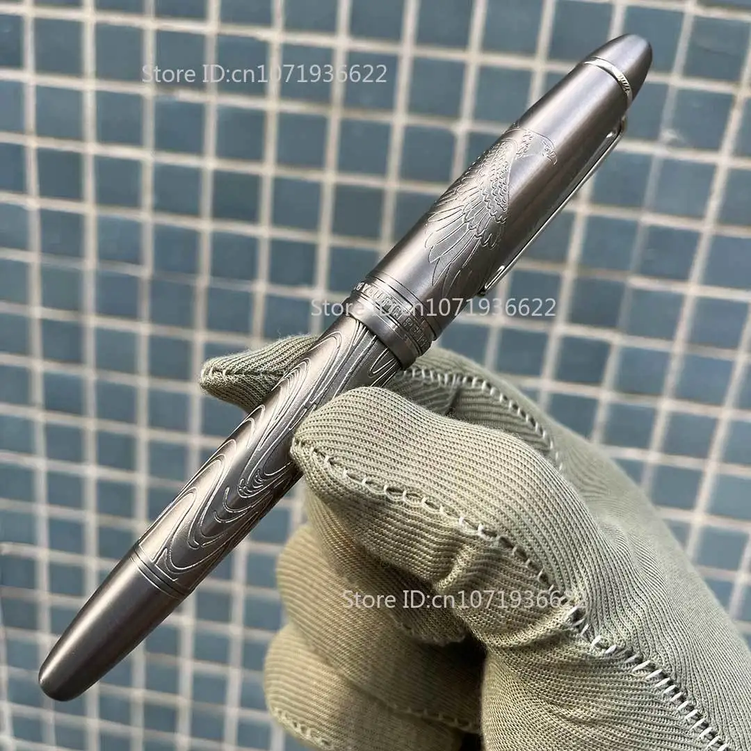 

Оригинальная гравировальная версия Pengcheng из чистого титана TA2, металлическая матовая авторучка, простое перо с капюшоном, подарочная ручка для делового письма