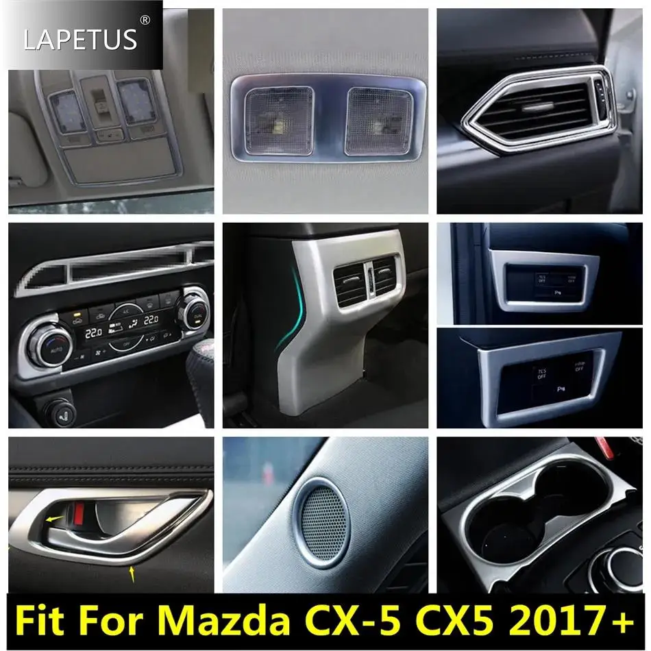 

Pillar A Speaker / Water Cup / Head Lights / Armrest Box Panel Cover Trim For Mazda CX-5 CX5 2017 - 2023 Car Accessories Matte