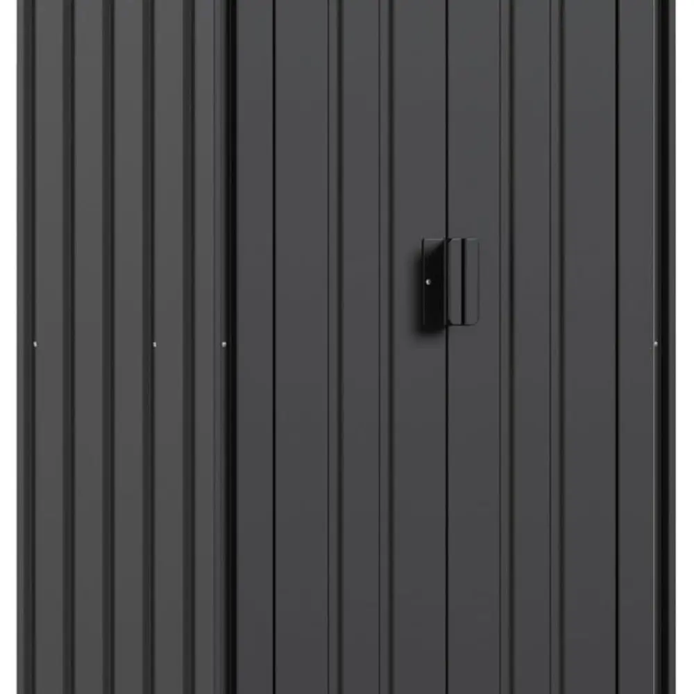 

Black Metal Outdoor Storage Cabinet with Lockable Door and Adjustable Shelves, 28 Cubic Feet