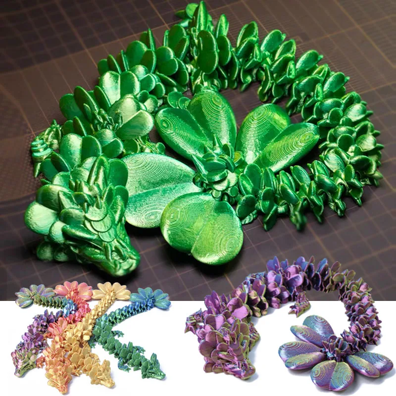 ثلاثية الأبعاد مطبوعة محظوظ ماجيك التنين المنقولة المشتركة تململ لعبة تدوير مفصلية مكتب سطح المكتب زخرفة الكبار لعبة أطفال الحرف الهدايا