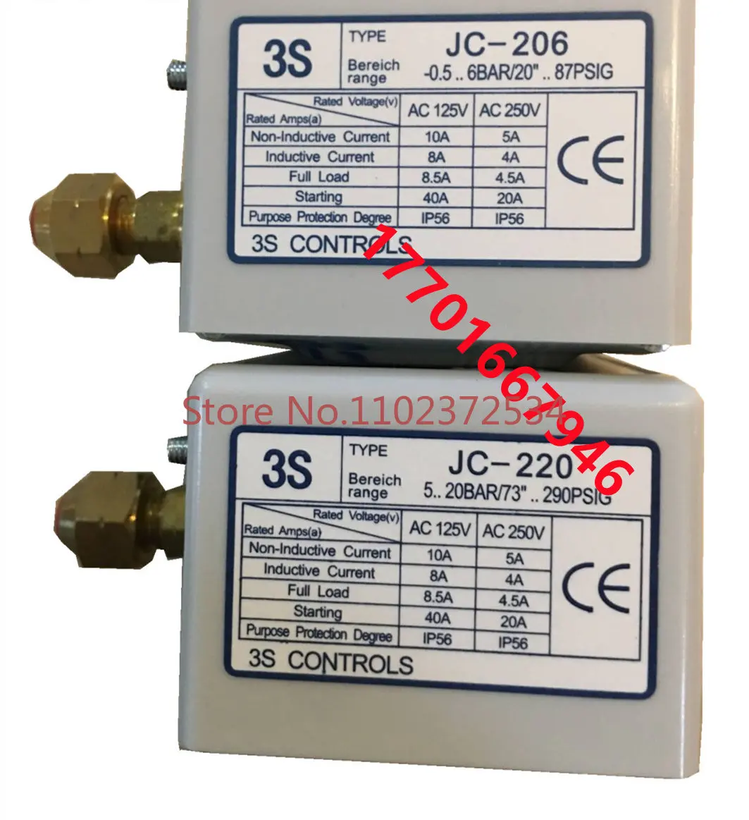 

3S pressure switch JC-230 JC-201JC-202 JC-203 JC-206 JC-210JC-215