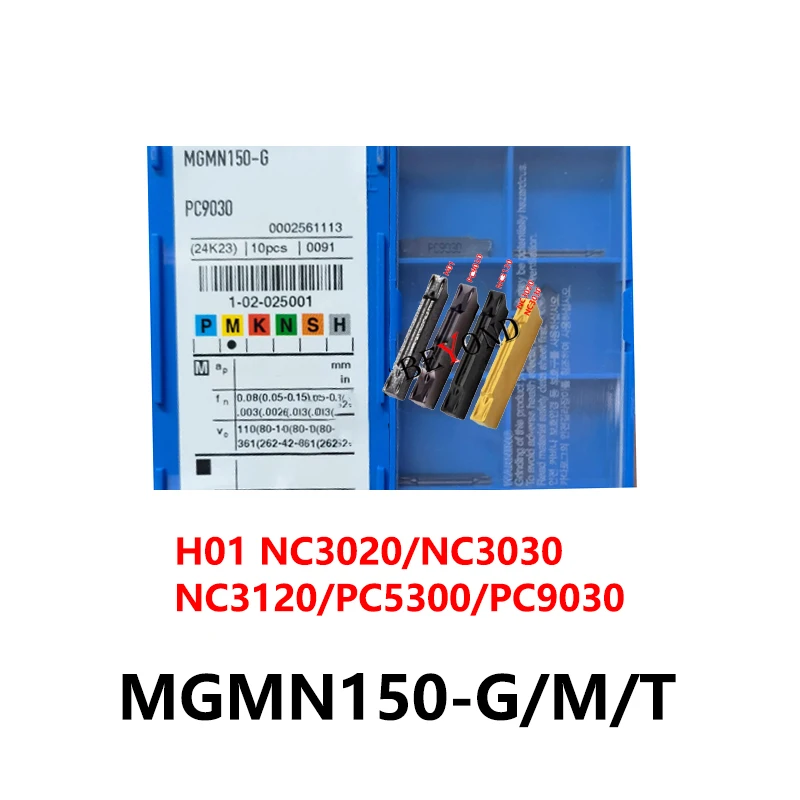 100% Original MGMN150-G PC9030 MGMN150-M NC3020 MGMN150-T PC5300 NC3030 NC3120 H01 Carbide Inserts CNC MGMN 150