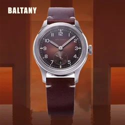 Retro WW2 Military Wristwatch S2081 Gradual BrownDial ST1731 Movement 100M Waterproof 39mm With Date D12 Homage Field Watch Man