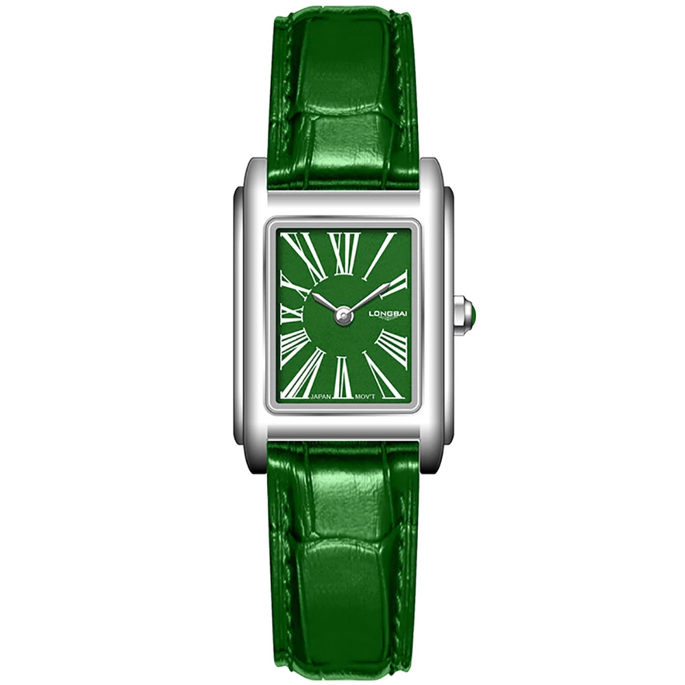 Watch Girl Niche Light luxury senior square Small dial waterproof quartz Genuine leather strap