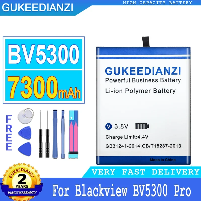 

GUKEEDIANZI Battery for Blackview, Big Power Battery, 7300mAh, BV5300 Pro, BV5300 Pro, Li765974HT