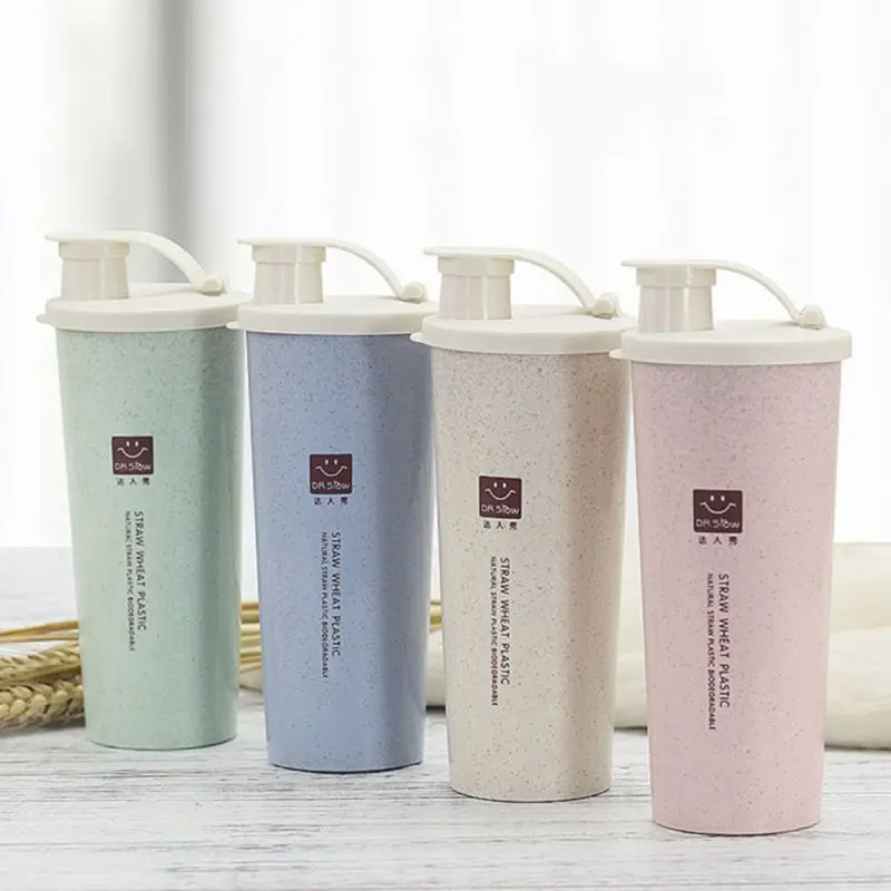 Wheat Straw Water Bottle with Mouth Kitchen Single-layer Wheat Fragrance Carry-on Cup Suitable for Home Office Car