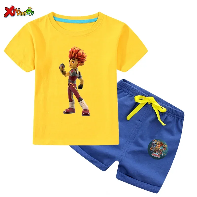 

Children Set Clothing for Boy Kids Summer Girls Cartoon children Tshirt Clothes Cartoon Children Sui Toddler Boys Sports Set