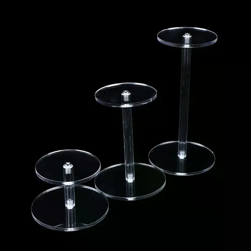 إطار شفاف صندوق مجوهرات مستدير عرض موقف أكريليك واضح سوار منظم الرف تخزين المجوهرات الرف