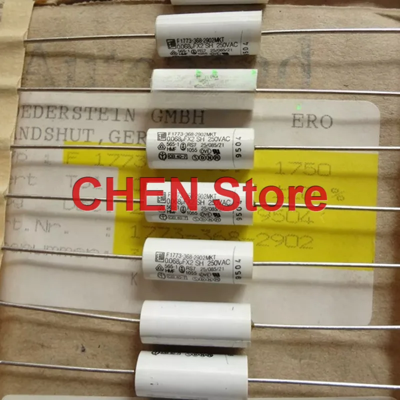 20PCS/lot original VISHAY ERO F1773 0.068UF 250VAC 7X18MM 68NF 683 Audio axial capacitor free shipping
