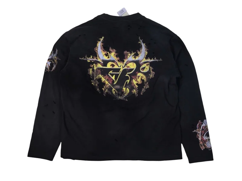 Chew Forever Nuclear Blast Flames Destruction Fashion Hip-Hop Long-Sleeve T-Shirt High Quality Unisex Fall T-Shirt