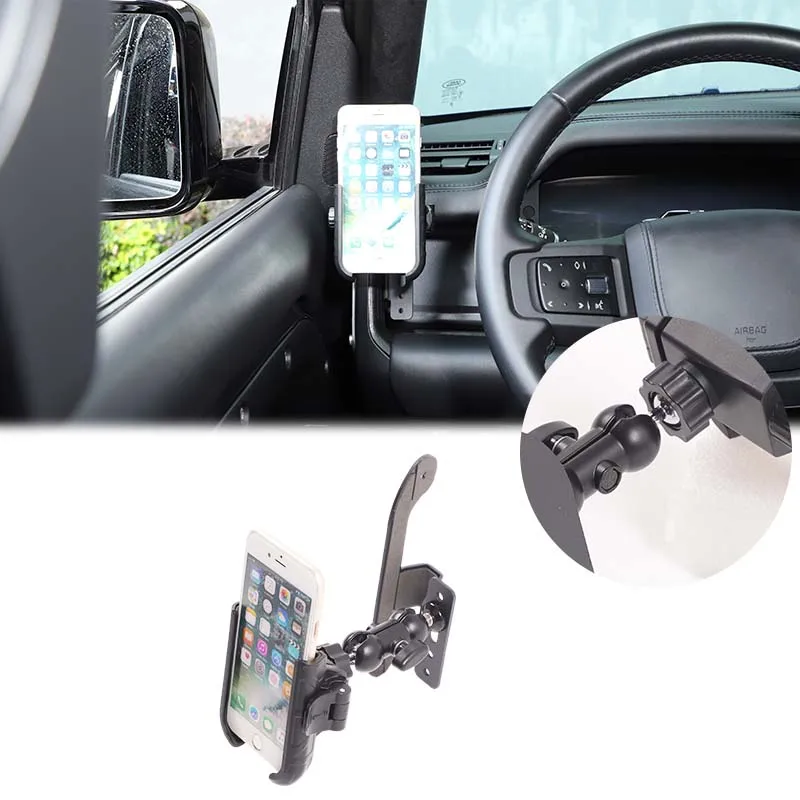 

Driver Side Car Phone Holder Anti Shake Dashboard Mount Phone Bracket Car Cell Phone Stand For Land Rover Defender L663 2022