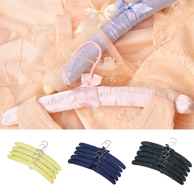 Satin Padded Hanger Silk Foam Drying Hanger Clothes Shop Display Hangers Home Coat Jacket Rack Clothes Storage Holder