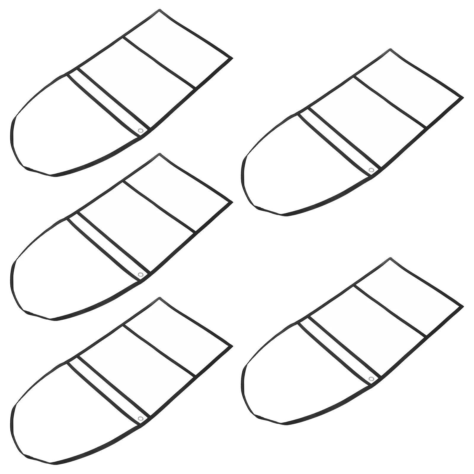 

5pcs Clear Dry Erase Pouches Reusable File Holder Transparent Document Holder For Tickets Receipts Stationery Waterproof Plastic