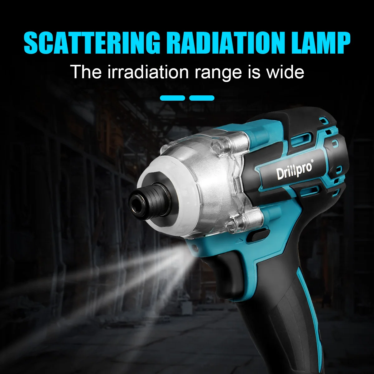Drillpro 388VF Không Chổi Than Điện Tua Vít 1/4 Inch Dụng Cụ Điện Máy Khoan + Đèn LED Cho Makita Pin 18V