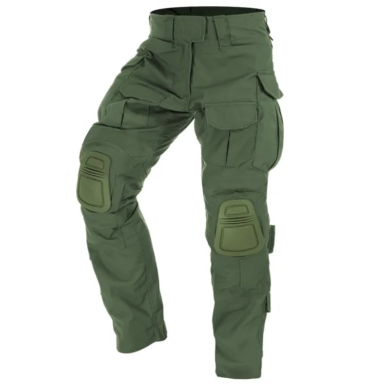 Pantalones tácticos de Paintball del ejército para hombre, ropa de caza con rodilleras, Multicam, equipo militar de camuflaje, Airsoft