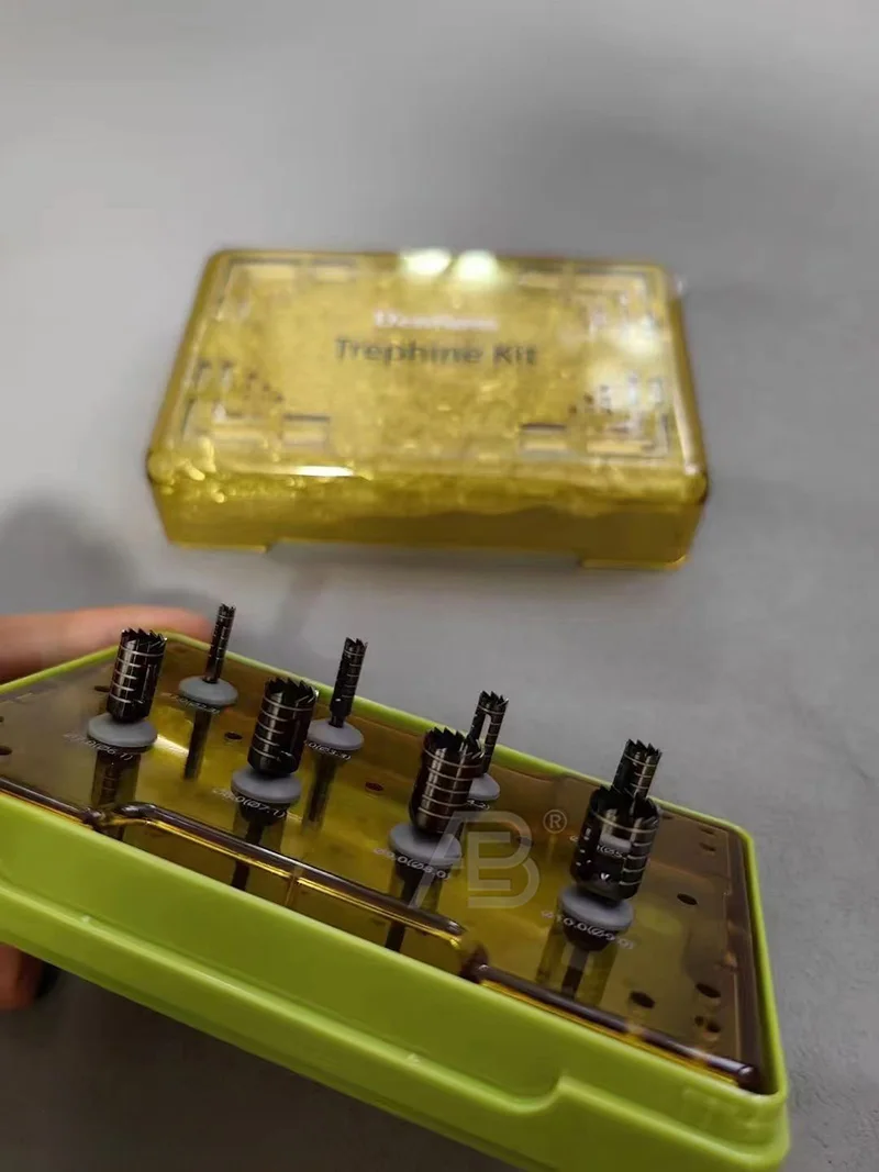 Original Dentium Trephine Bone Removal Tool Kit Drill Bits Dental Implant Instruments Dental Tools