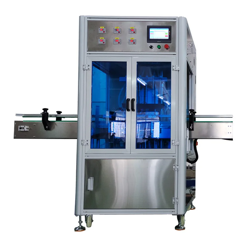 

Fully automatic, liquid filling machine, multi head straight through