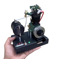 MUSA Mini Retro 7cc Single Cylinder Four-stroke Gasoline Engine Methanol Engine Engine Refueling Startable Model RC Modification