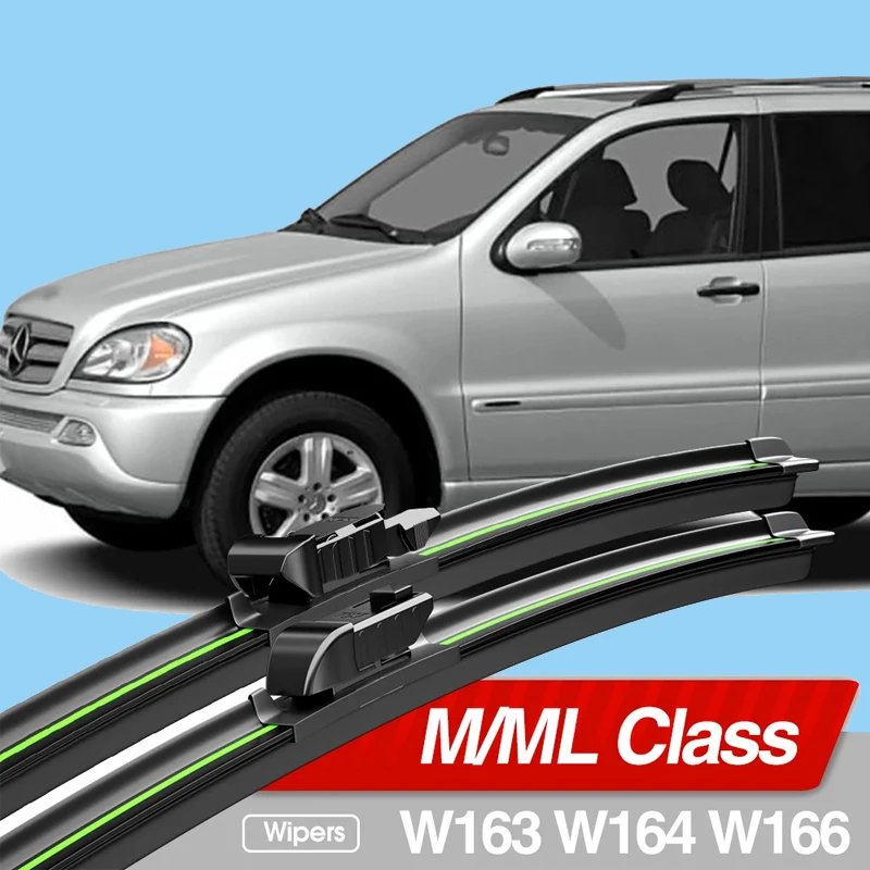 

For Mercedes Benz M ML Class W163 W164 W166 1998-2019 2018 2017 2016 Front Windshield Wiper Blades Accessories Windscreen Window