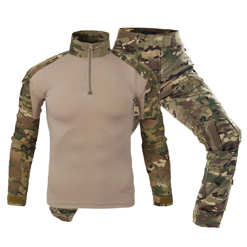 Set Kamuflase Taktis Musim Dingin CS Tactical Frog Suit Kamuflase Pria Wanita Frogman Combat Suit Tahan Aus Tahan Angin Hangat