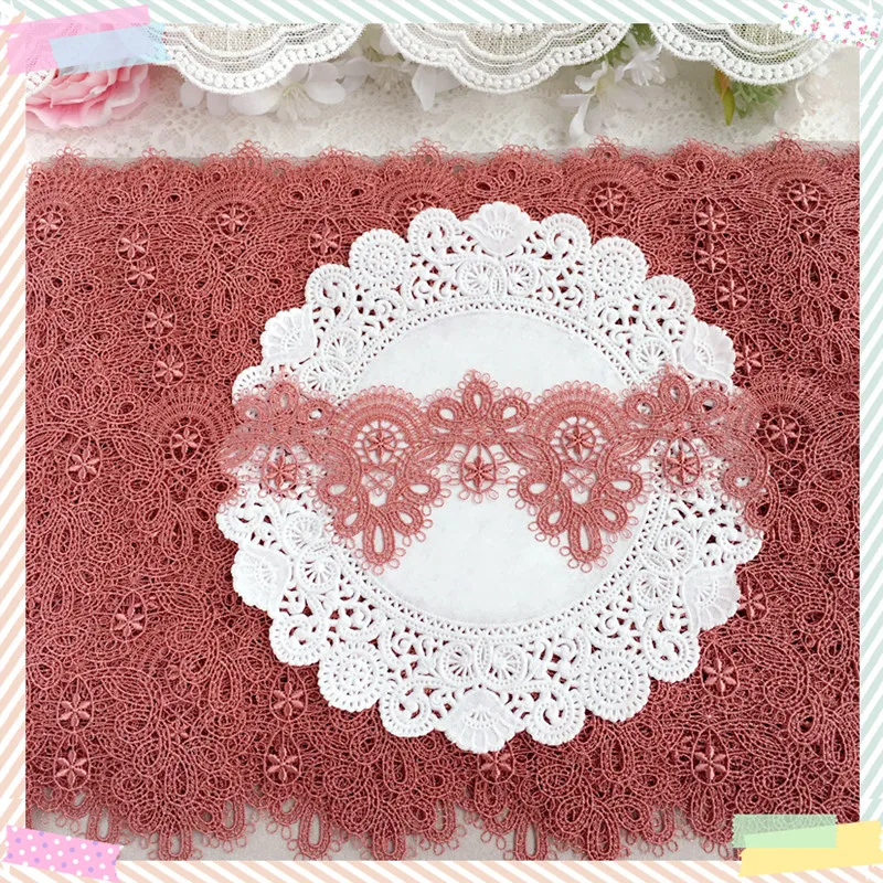 2 Yards 5.5cm Wide Water Soluble Lace Trimming camel Flower Fabric Lace Decoration Diy Headscarf Hair Clothing Lace Trim Ribbon