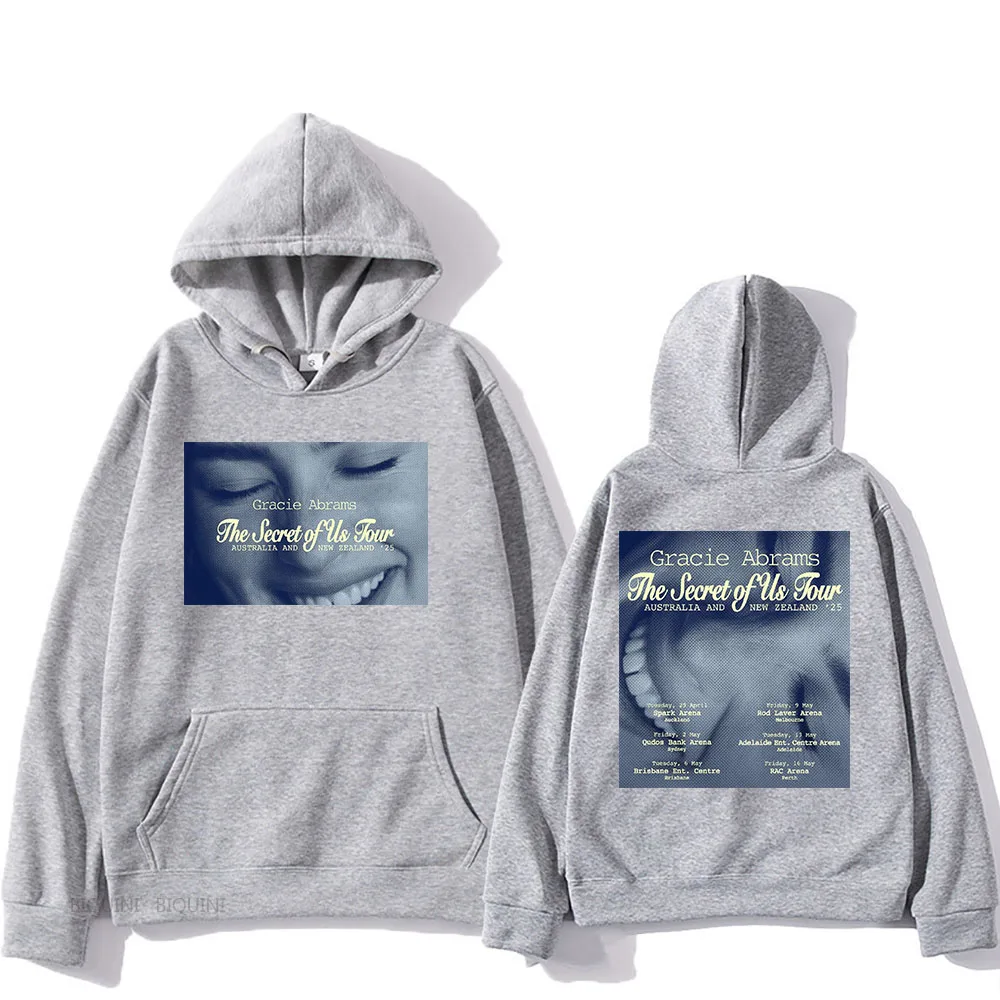 The Secret of Us Tour Australia and New Zealand 2025 Hoodies Singer Gracie Abrams Sweatshirts Men Clothes Hooded Winter Pullover