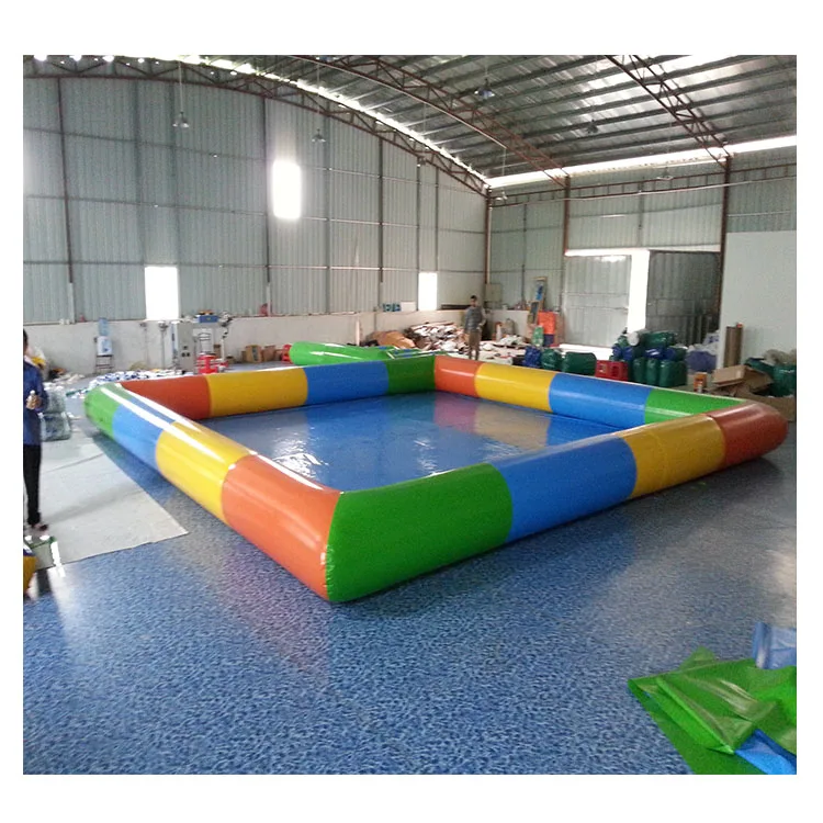 2026 Outdoor Commercial Or Summer Leisure Water Play Swimming Pool Entertainment Multicolor Rectangular Inflatable Poolpromote