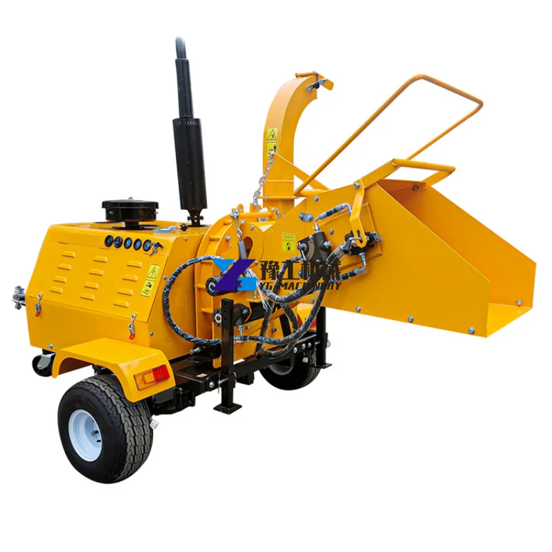 High Efficiency Factory Produced 8 Inch 200mm Diesel 40hp Hydraulic Wood Chipper Shredder Crusher Cutting Wood Branch for Export